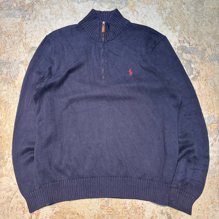 古着 90's〜 POLO by Ralph Lauren/ ポロラルフローレン/ ハーフジップニットセーター/ サイズL