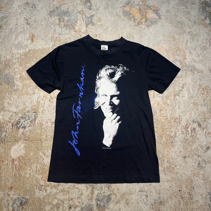 古着 オーストラリア製 90's JOHN FARNFAM/ジョン・ファーナム/ヴィンテージ シングルステッチプリントTシャツ/サイズM相当