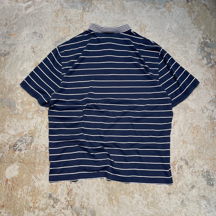 #4349 古着 tommy hilfiger/トミーヒルフィガー/s/s polo shirt/半袖ポロシャツ/ボーダー柄/サイズXXXL