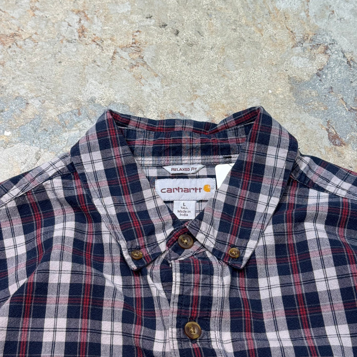 古着 carhartt/カーハート/ ボタンダウン長袖シャツ/ チェック柄/ サイズL