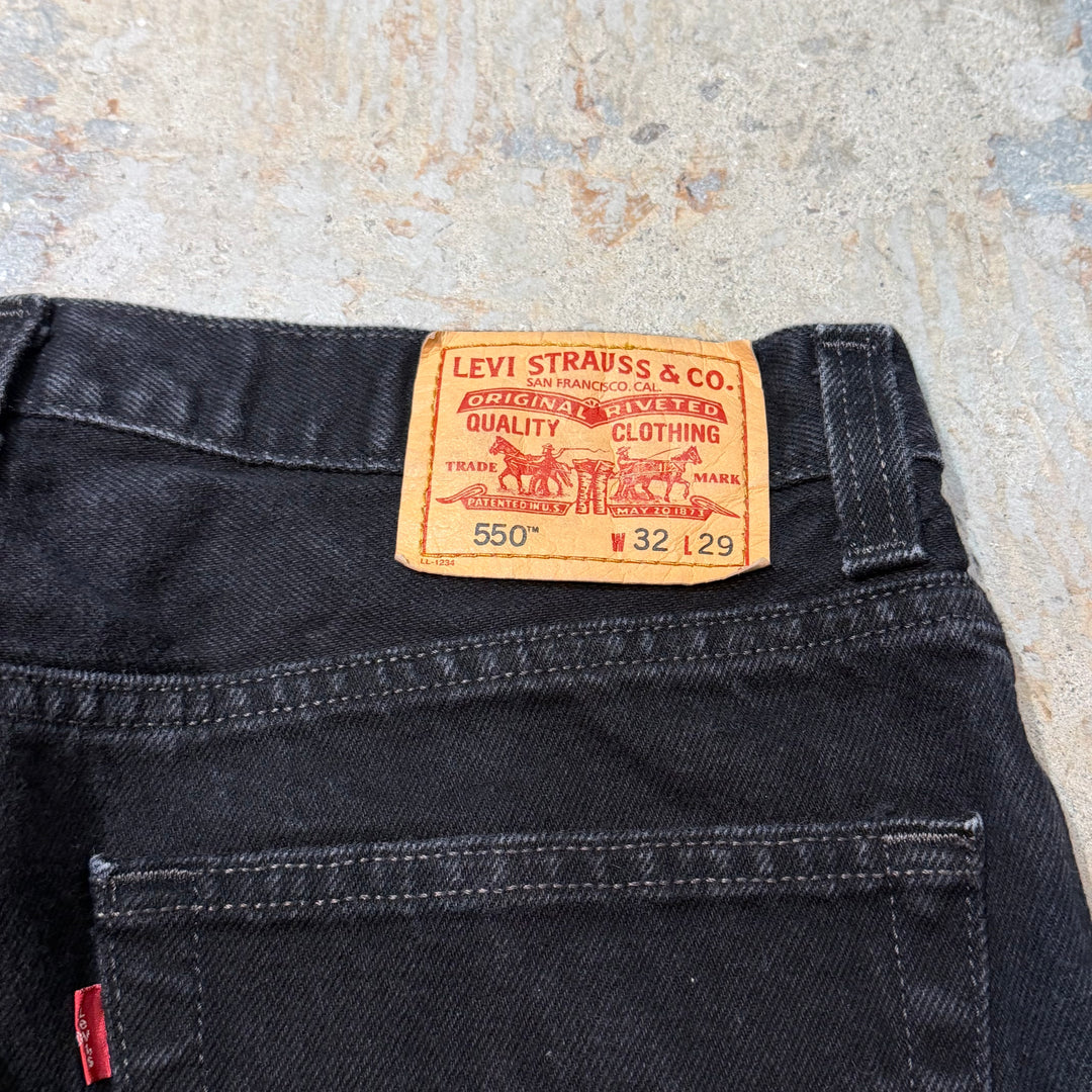 古着 Levi's/ リーバイス/ ブラックデニムパンツ/ 550/ 実寸サイズ30×27