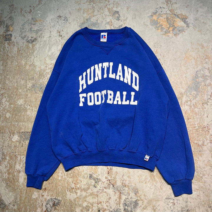 #1912 古着 90's RUSSELL ATHLETIC/ラッセルアスレチック / Crewneck sweat/クルーネックスウェット/カレッジロゴ/HUNTLAND/サイズXXL