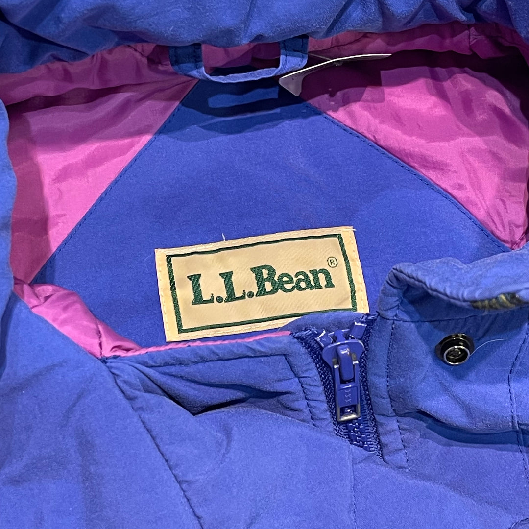 #3720 古着 80's~90's L.L.Bean/エルエルビーン /Nylon  Jacket/中綿ナイロンジャケット/フード付き/サイズM-L相当