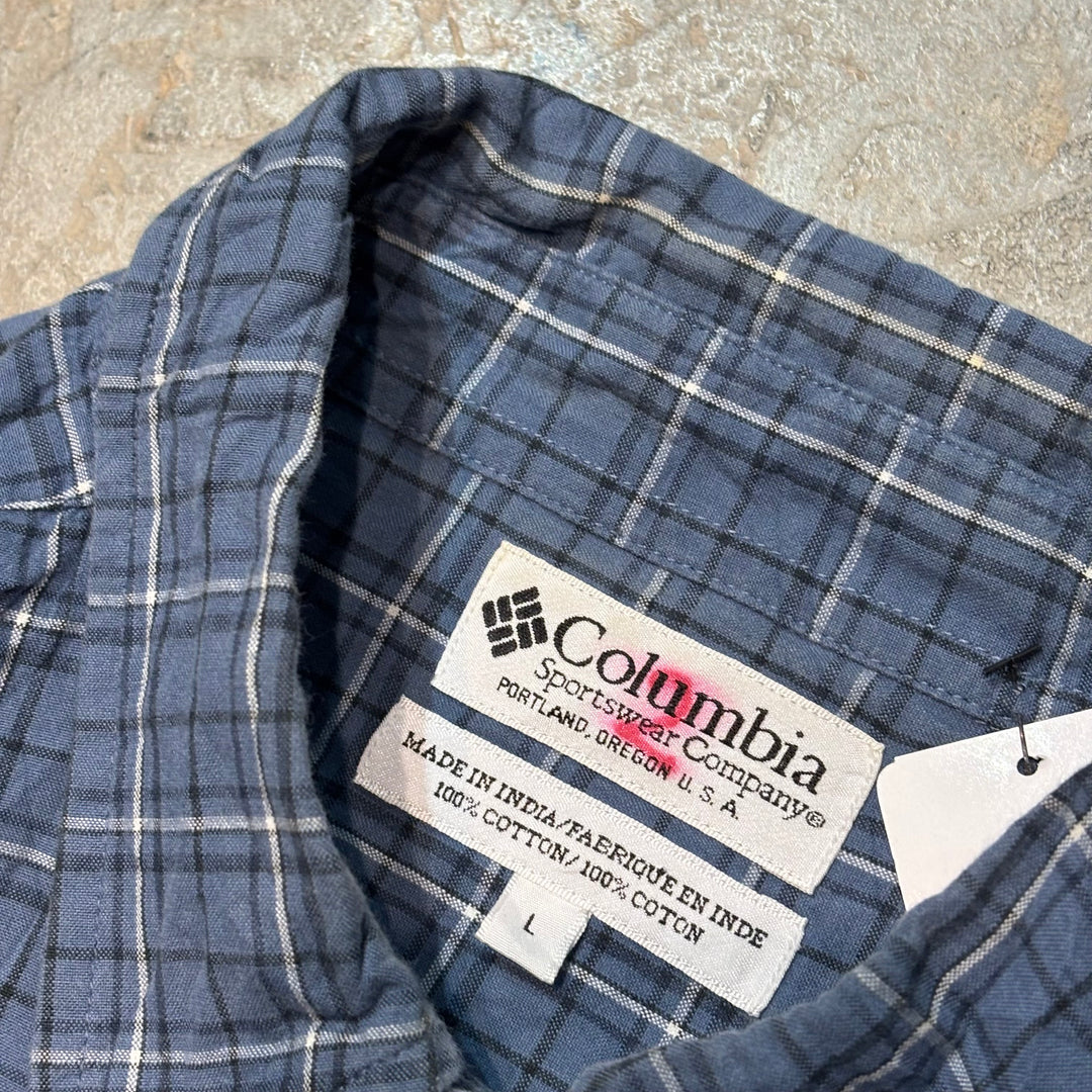 古着 Columbia/コロンビア/ボタンダウン半袖シャツ/チェック柄/サイズL