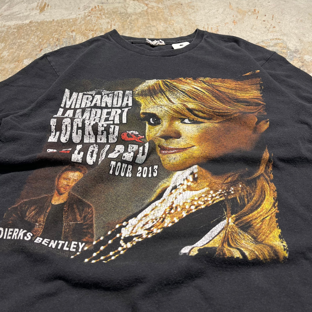 #4671 古着 Vintage/short sleeve print t-shirt Tee/半袖プリントTシャツ/MIRANDA LAMBERT  & DIERKS BENTLEY & RELOADED TOUR 2013 /サイズM