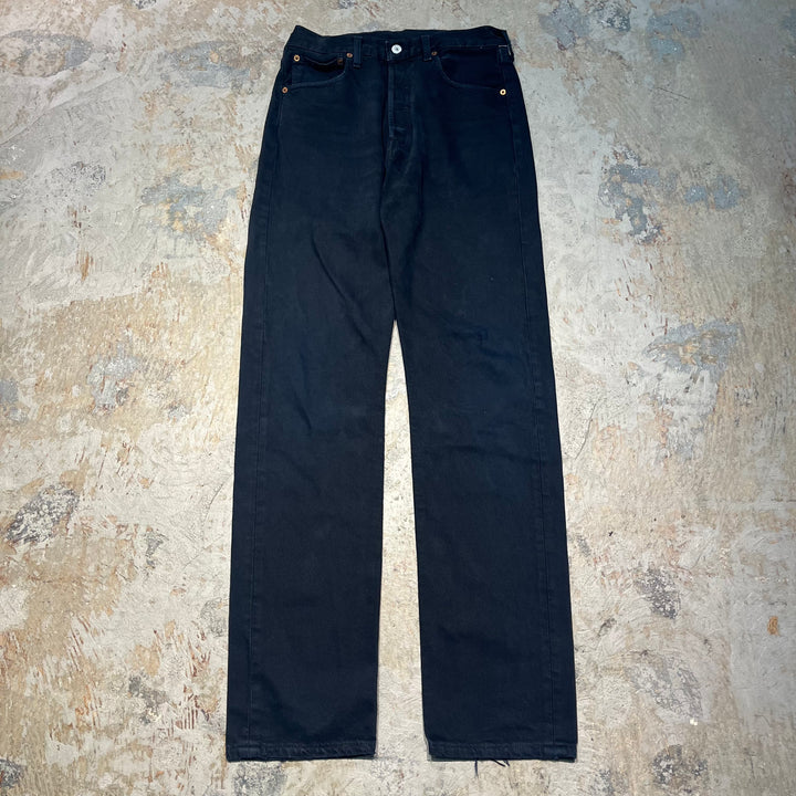 #4434 古着 Levi's/リーバイス/Black Denim Pants/ブラックデニムパンツ/501/MADE IN UK/サイズ32×36