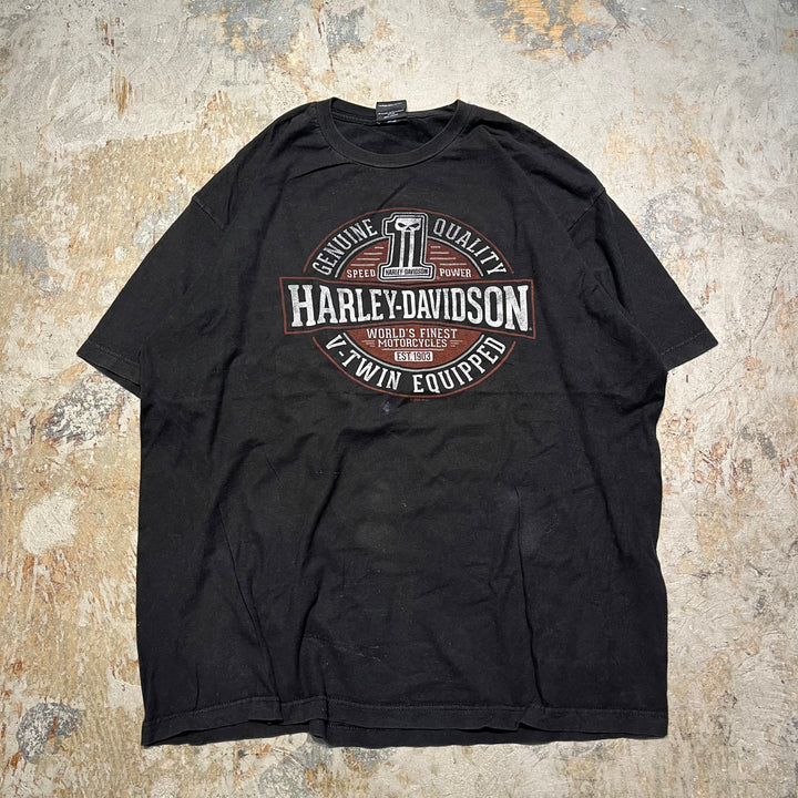 #4463 Harley-Davidson/ハーレーダビッドソン/short sleeve t-shirt Tee/半袖Tシャツ/ダブルステッチ/サイズ2XL相当