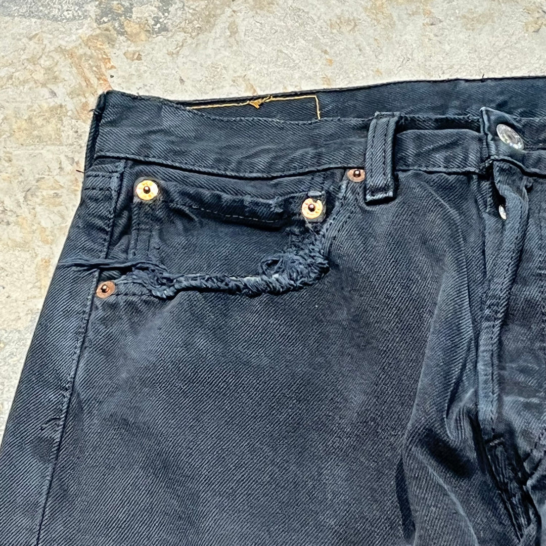 #4435 古着 Levi's/リーバイス/Black Denim Pants/ブラックデニムパンツ/501/MADE IN TURKY/サイズ31×30