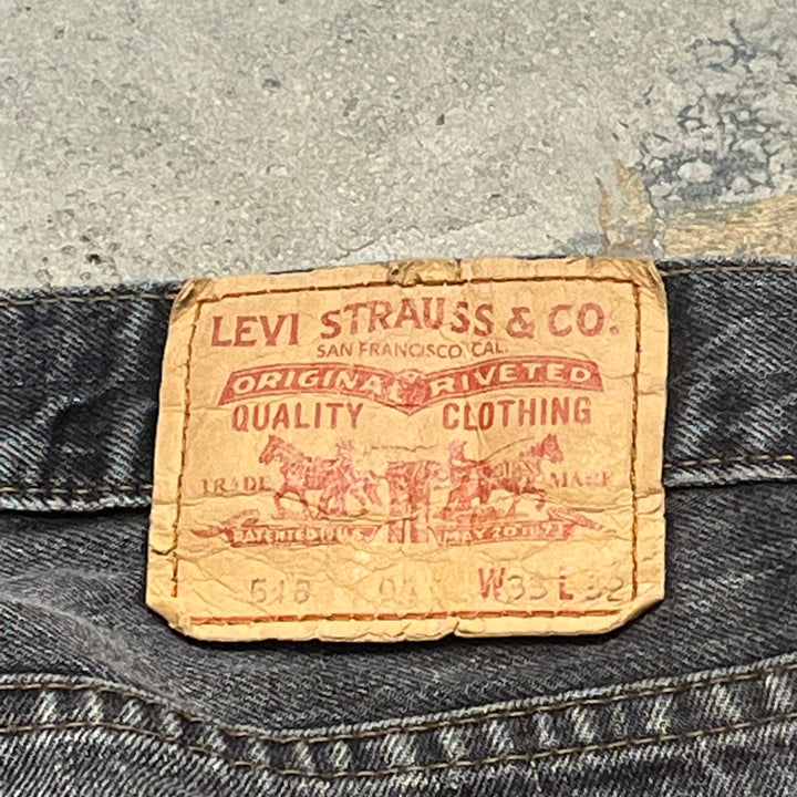 #4439 古着 Levi's/リーバイス/Black Denim Pants/ブラックデニムパンツ/518/MADE IN Rumania/サイズ33×32