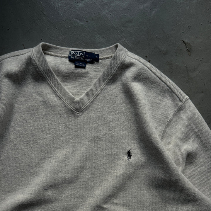 古着 POLO by Ralphlauren/ ポロバイラルフローレン/ ニットセーター/ Vネック/ サイズL