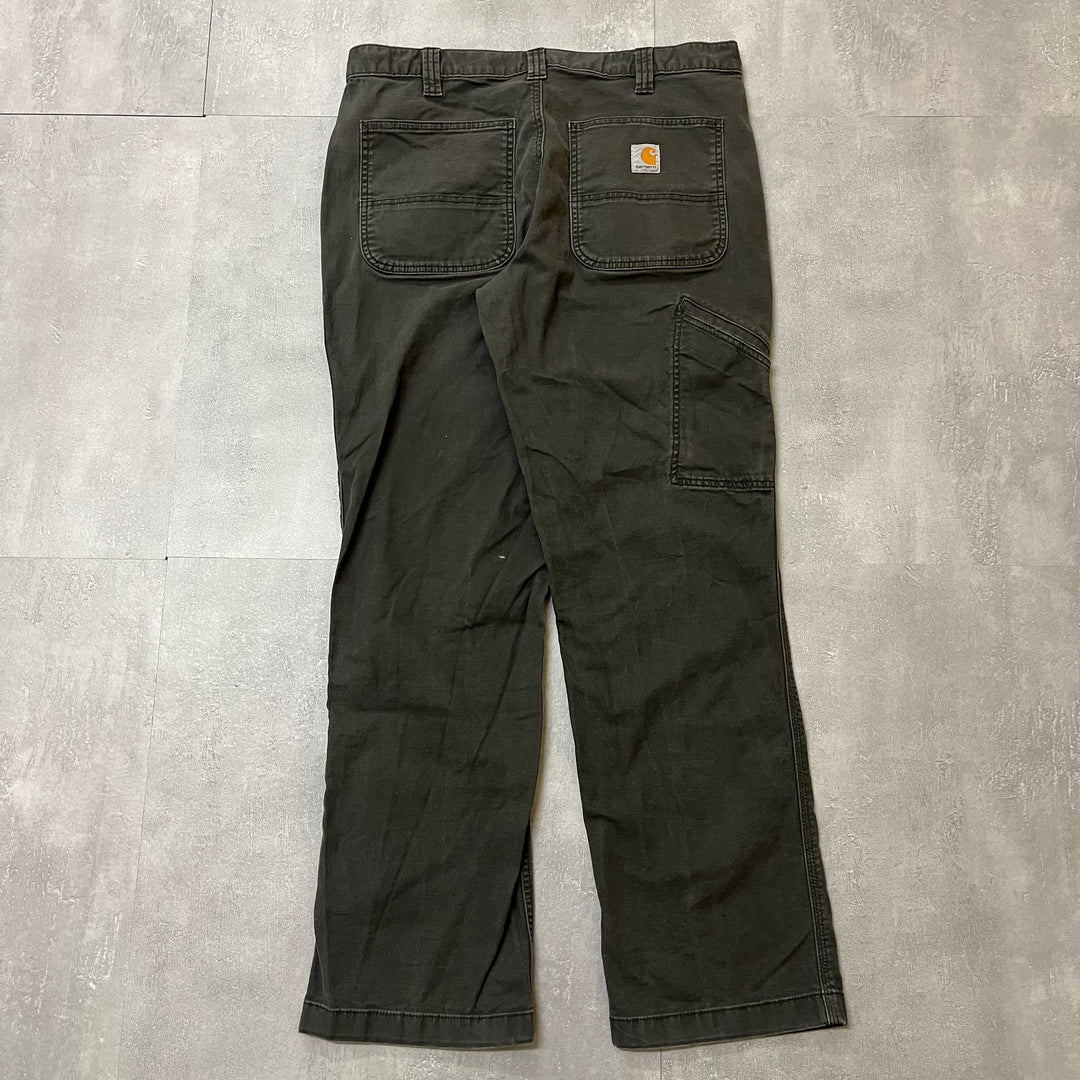 #1708 Vintage Carhartt Duck Work Pants / RELAXED FIT / Size 34×32