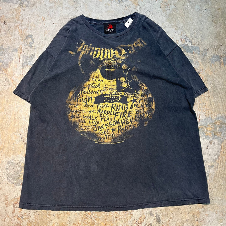 古着 JOHNNY CASH/ジョニーキャッシュ/バンドプリントTシャツ/ サイズXL