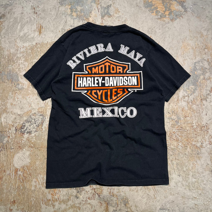 古着Harley-Davidson/ハーレー ダビッドソン/リビエラ･マヤ/メキシコ/プリントTシャツ サイズM相当