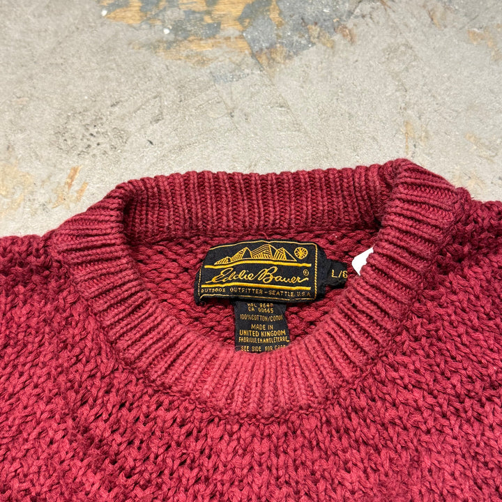 古着 80's~90's Eddie Bauer/エディーバウアー/クルーネックニットセーター/サイズL