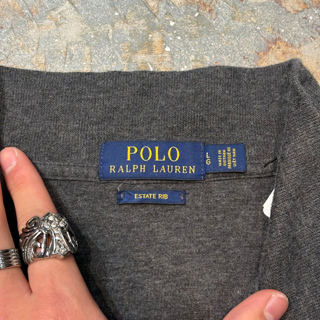 古着 POLO by Ralph Lauren/ポロラルフローレン/ハーフジップニットセーター/サイズL