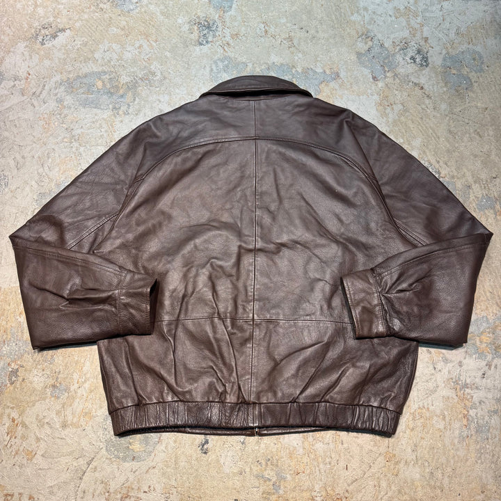 古着 ST JOHN'S BAY/セントジョンズベイ/ジップアップレザージャケット /サイズM