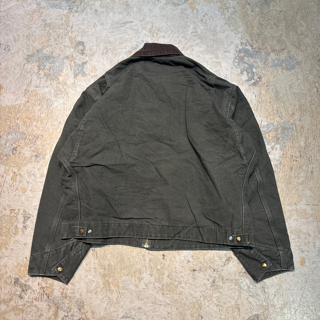 古着 carhartt/カーハート/デトロイトジャケット/ ダック地/ 裏地ブランケット/チェック柄/企業ロゴ/サイズXL
