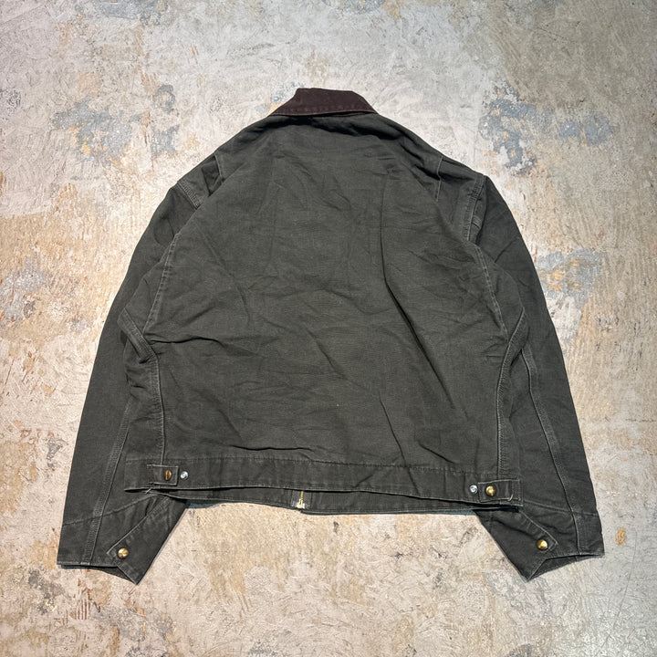 古着 carhartt/カーハート/デトロイトジャケット/ ダック地/ 裏地ブランケット/チェック柄/企業ロゴ/サイズXL