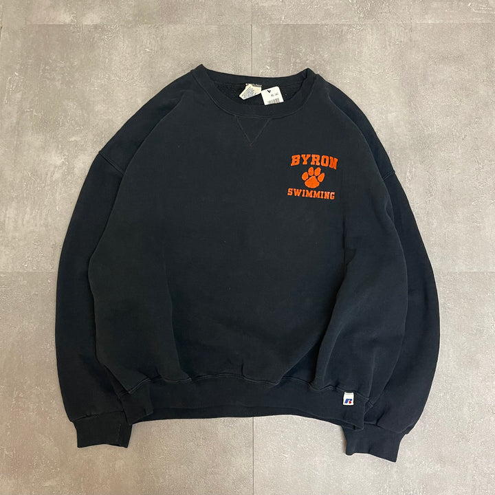 #2010  古着 90's RUSSELL ATHLETIC/ラッセルアスレチック/Crewneck Sweatshirts/クルーネックスウェット/企業系/BYRON SWIMMING/サイズ2XL