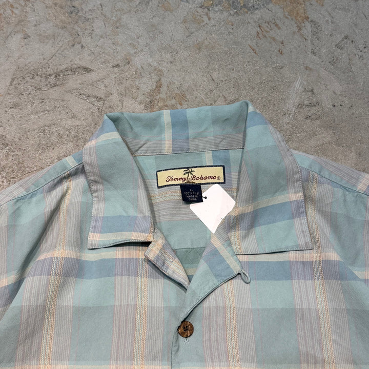 중고 의류 Tommy Bahama/Short-Sleeved Shirt/Open Collar/Silk/Size L
