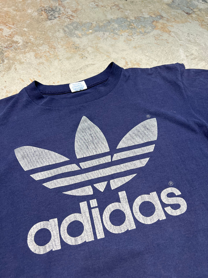 #MA196 古着 USA製 80's adidas/アディダス / ヴィンテージ シングルステッチ プリントTシャツ/サイズL