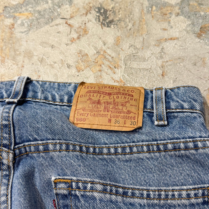 旧衣USA制98's Levi's/李维斯/ Denim Pants/牛仔短裤/ 560/尺寸33×30