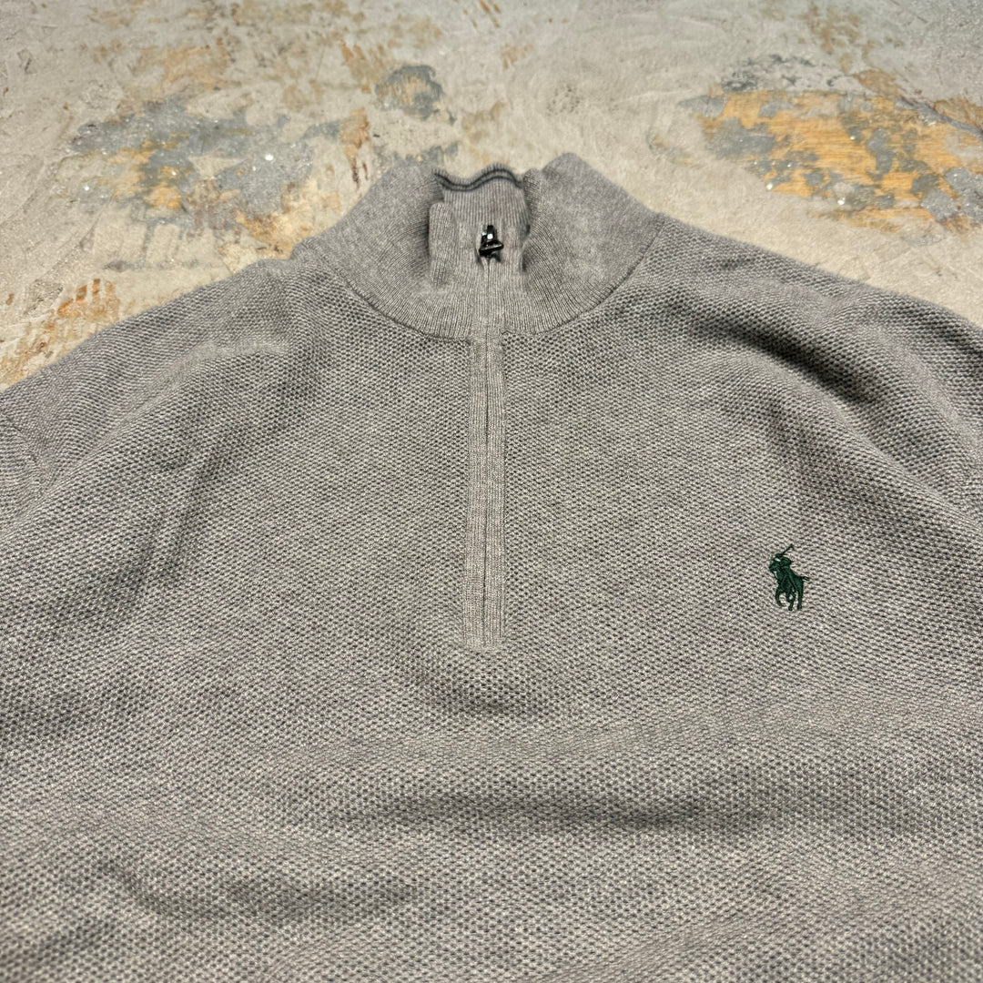 古着 POLO by Ralph Lauren/ポロラルフローレン/ハーフジップニットセーター/サイズXL