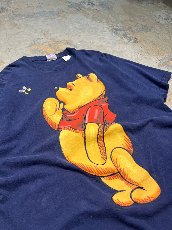 #MA117 古着 USA製 90's くまのプーさん/Disney/ディズニー/ヴィンテーシングルステッチ Tシャツ/サイズXL-2XL相当