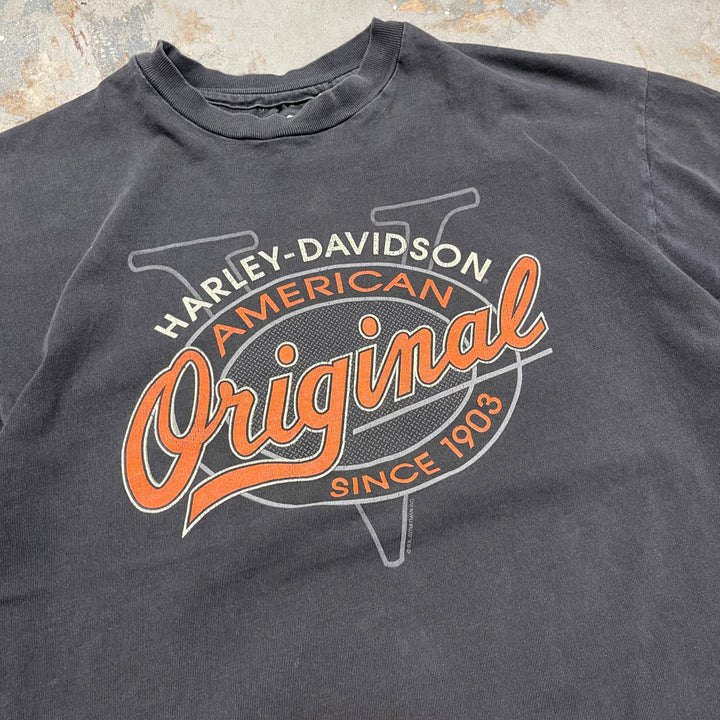 古着 USA製 Harley-Davidson/ハーレー ダビッドソン/シングルステッチ Tシャツ/サイズL