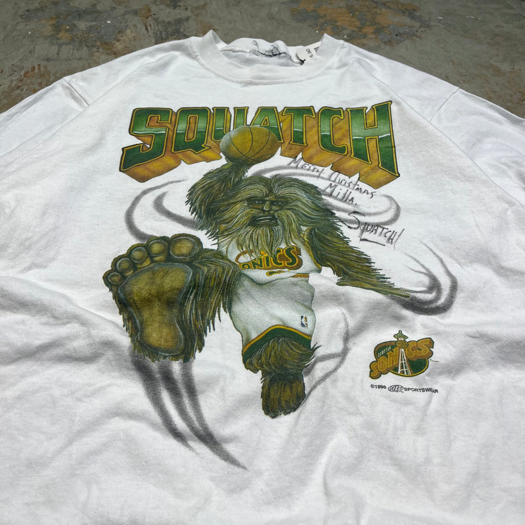 古着96's スターター/squatch/Seattle SuperSonics/バスケ/ヴィンテージ シングルステッチ プリントTシャツ/サイズXL相当