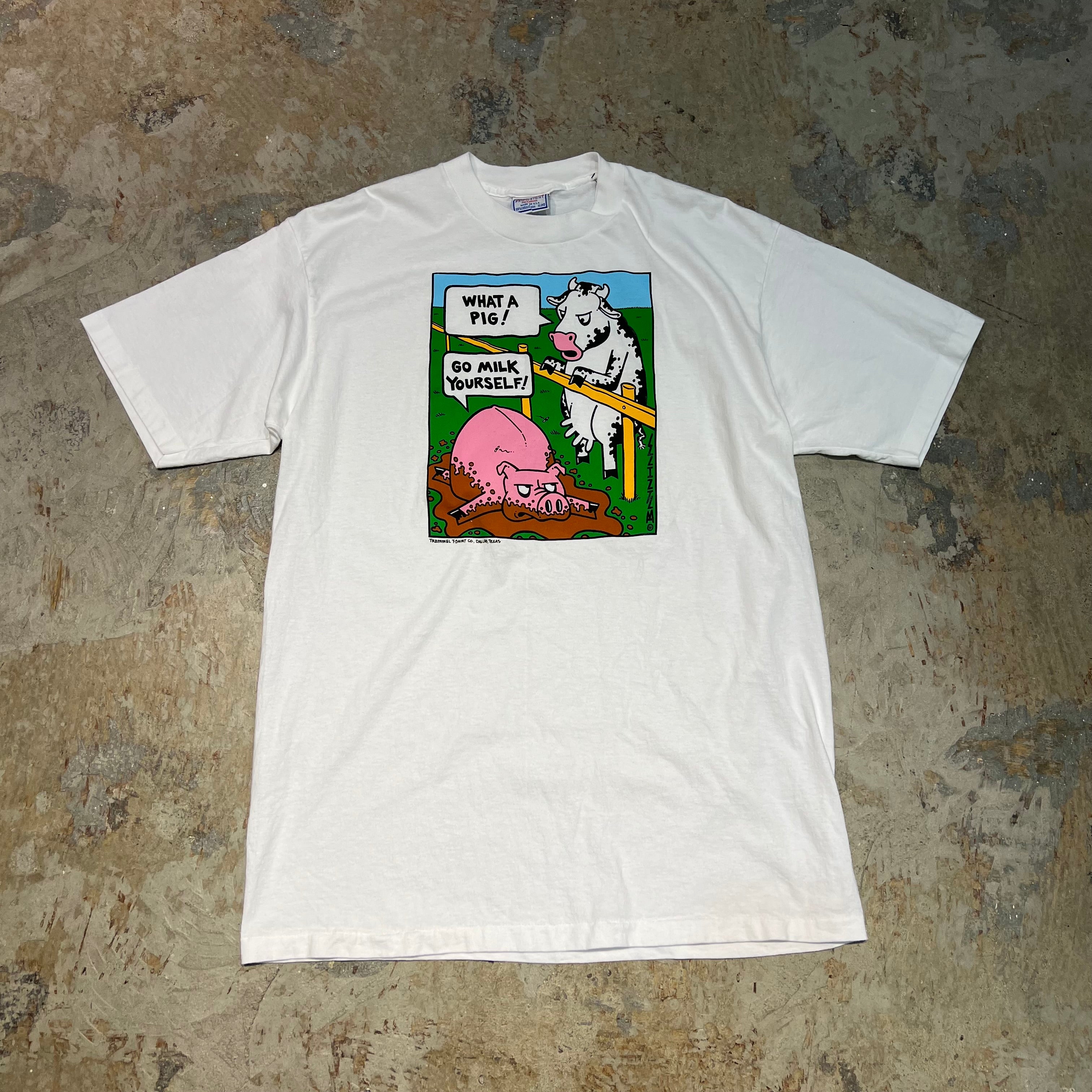 古着 USA製 なんで豚なんだ！ 自分で搾乳しに行きましょう