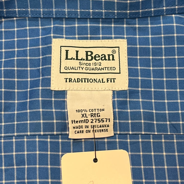 古着 L.L.Bean/ エルエルビーン/  ボタンダウン半袖シャツ/ リメイク/ チェック柄/ サイズXL