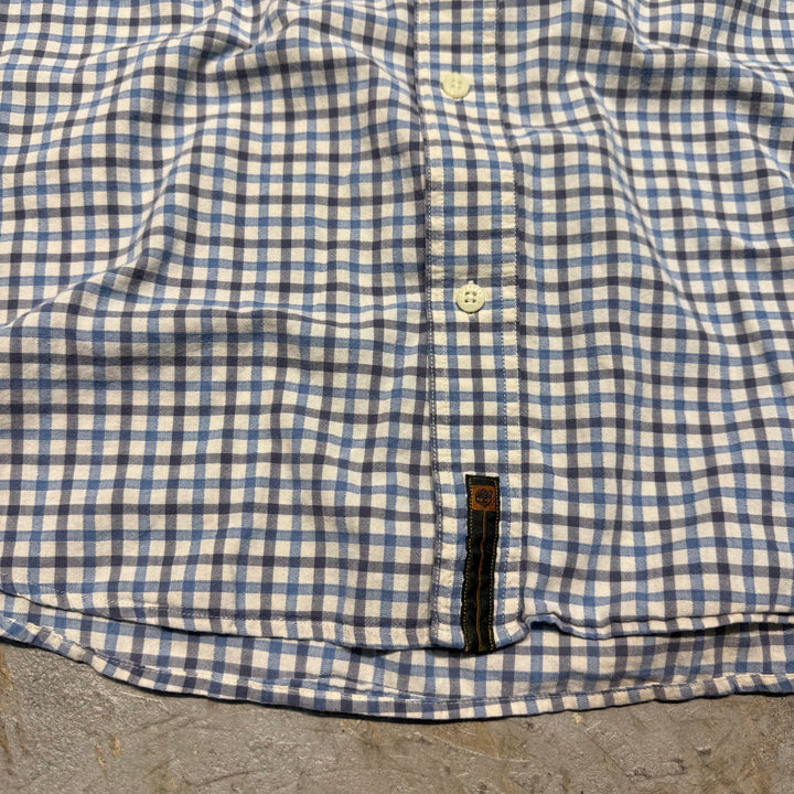 旧衣服timberland/汀布莱克/短袖衬衫/格纹/重制/尺寸XL