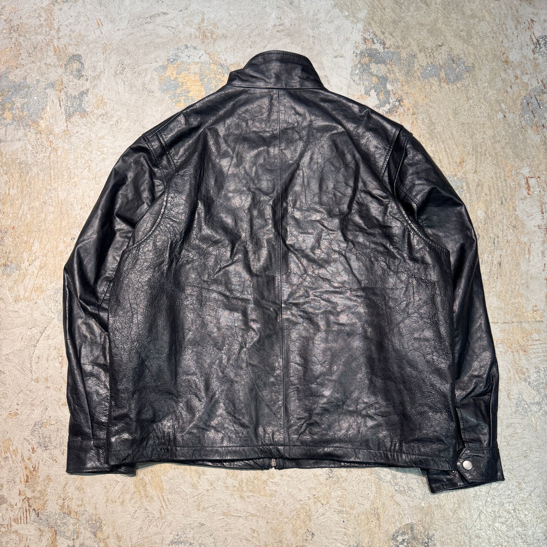 古着 ST JOHN'S BAY/セントジョンズベイ/本革ジップアップレザージャケット /サイズL