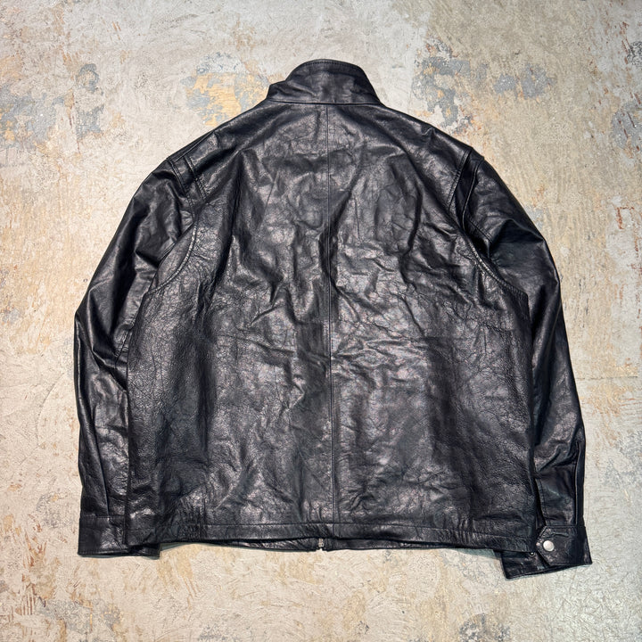 古着 ST JOHN'S BAY/セントジョンズベイ/本革ジップアップレザージャケット /サイズL