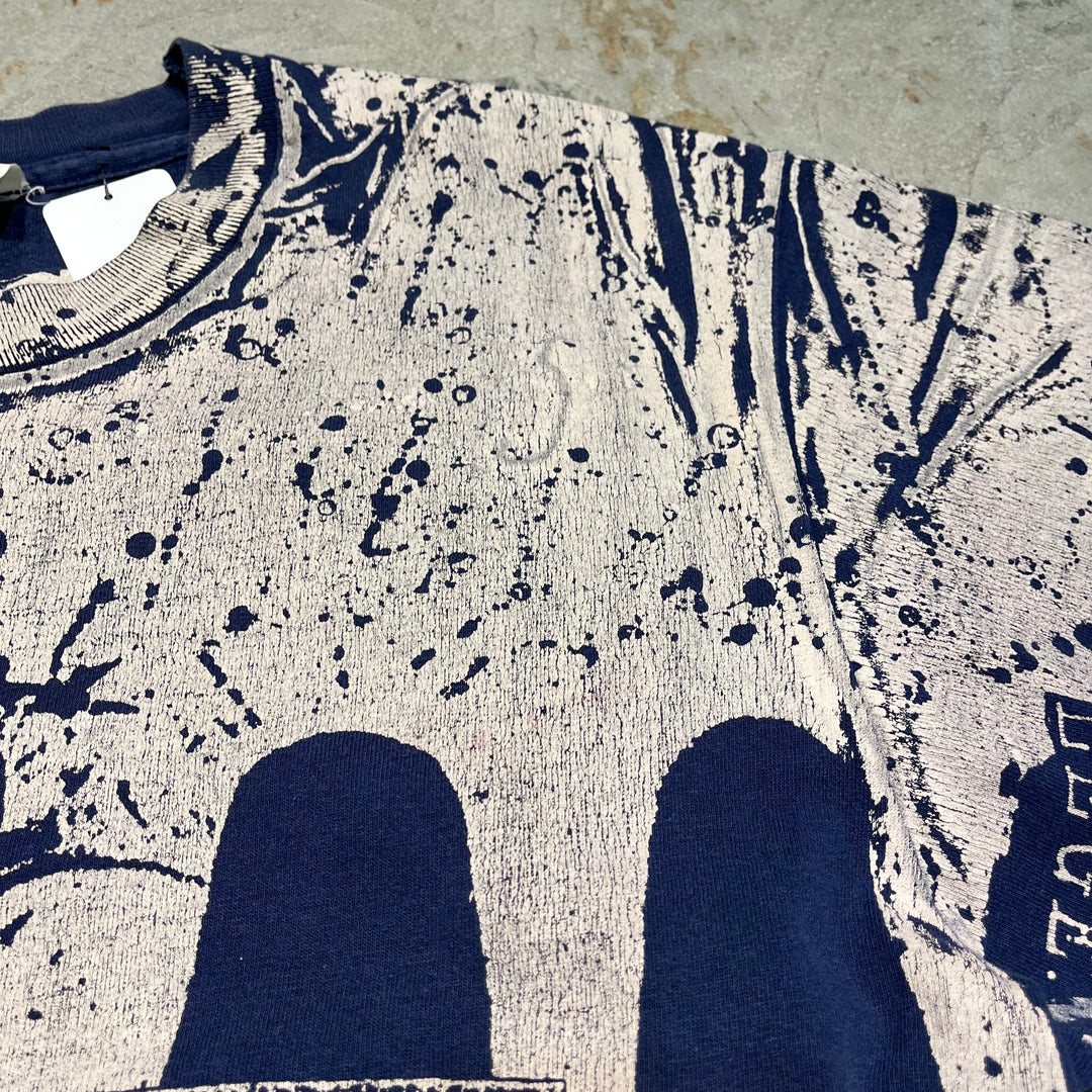 #4537 古着 unknow/short sleeve print t-shirt Tee/半袖プリントTシャツ/シングルステッチ/総柄/USA製/サイズL