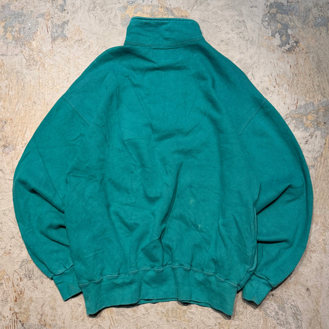 古着 USA製 90's L.L.Bean/エルエルビーン/ by Russell Athletic/ バイラッセルアスレチック/ ハーフジップスウェット/ サイズL