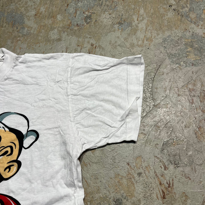 古着 80's POPEYE/ポパイ/ヴィンテージ シングルステッチ プリントTシャツ/サイズM-L相当