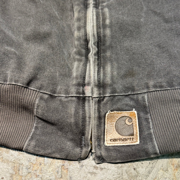 중고 의류 CARHARTT/ SANTA FE 재킷/ 오리 직물/ 퀼트 라이닝/ 코듀로이 칼라/ 크기 M에 해당합니다.