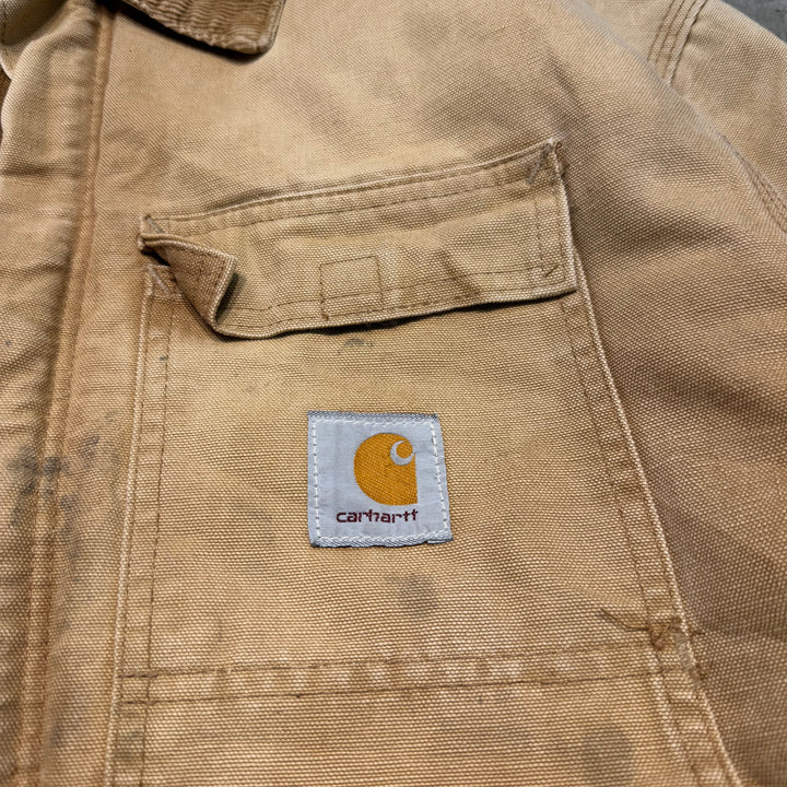 古着 90's carhartt/ カーハート/ トラディショナルコート/ 裏地キルティング/ 襟コーデュロイ/ サイズ3XL