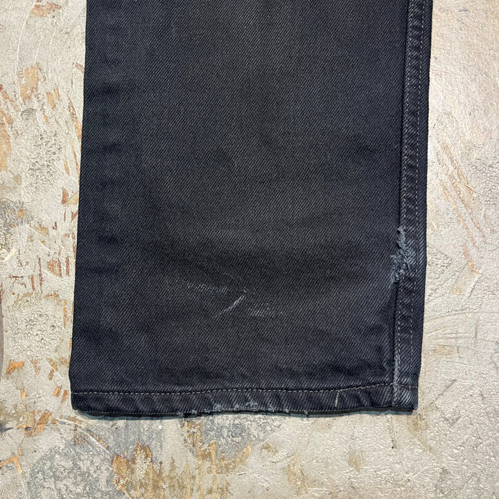 #4432 古着 Levi's/リーバイス/Black Denim Pants/ブラックデニムパンツ/615/MADE IN UK/サイズ36×34