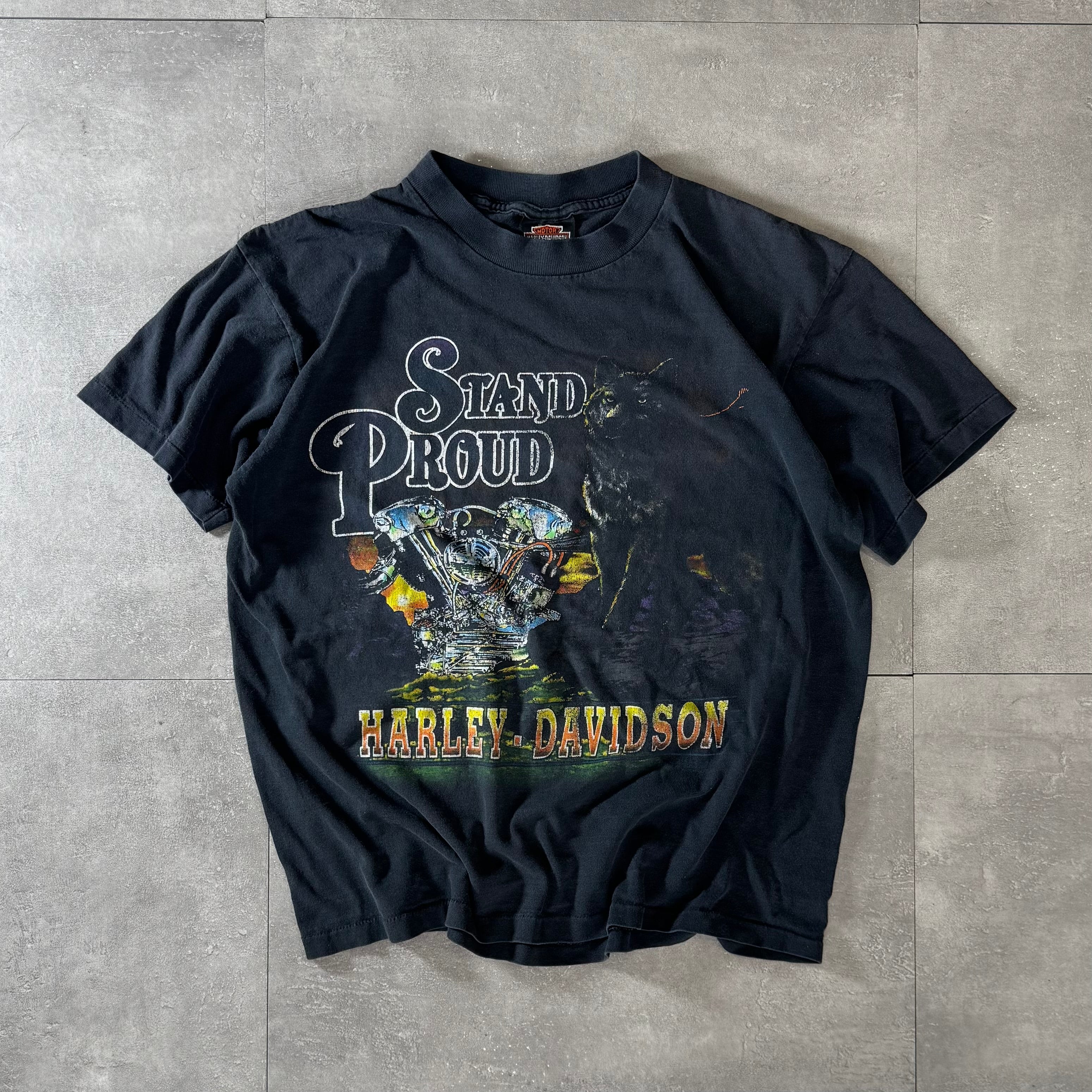 USA製　ハーレーダビッドソン　Tシャツ　ブラック　XLサイズ　シングルステッチ 古着 USA製 Harley-Davidson ハーレーダビッドソン プリントTシャツ