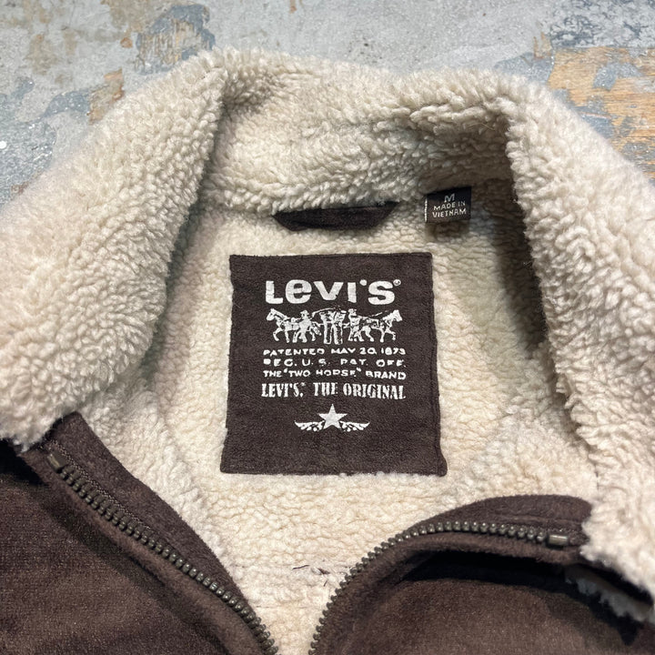 #3118 古着 Levi's/リーバイス Zip Up Shearling Jacket/ジップアップシアリングジャケット/サイズM