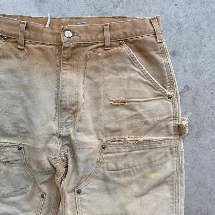 古着 USA製 Carhartt/カーハート/ダック地ペインターパンツ/ダブルニー/実寸サイズ33×31