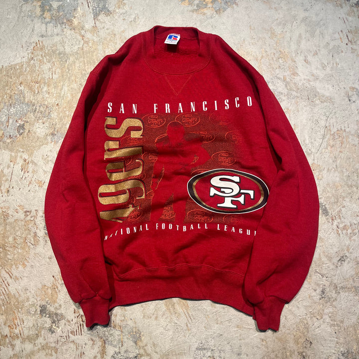 #3842 古着RUSSELL ATHLETIC/ラッセルアスレチック/crew neck sweat/ クルーネックスウェット /SANFRANCISCO/サンフランシスコ・49ers/MADE IN U.S.A/サイズM