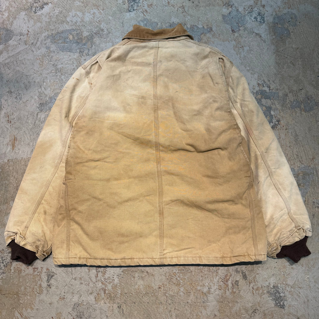 古着 90's carhartt/ カーハート/ トラディショナルコート/ 裏地キルティング/ 襟コーデュロイ/ サイズ3XL