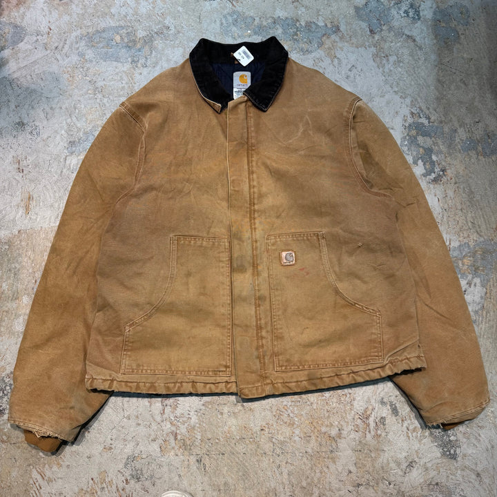 古着 carhartt/ カーハート/ トラディショナルコート/ 裏地キルティング/ 襟コーデュロイ/ サイズ2XL