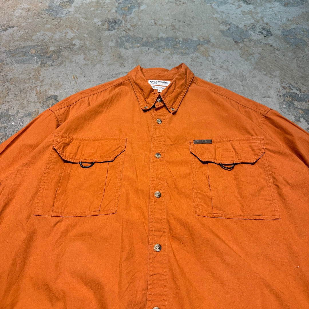 중고 의류 Columbia/ Columbia/ Button-Down Short Sleeve Shirt/ Plain/ Size XL