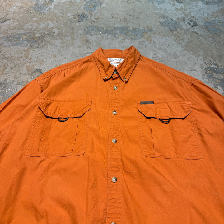 중고 의류 Columbia/ Columbia/ Button-Down Short Sleeve Shirt/ Plain/ Size XL