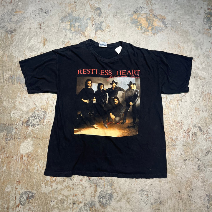 古着 USA製 90's RESTLESS HEART/レストレス・ハート/ヴィンテージ シングルステッチプリントTシャツ/サイズL相当